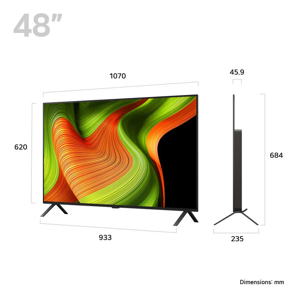 LG OLED48B56LA 48 Inch OLED AI B5 4K HDR Smart TV 2025