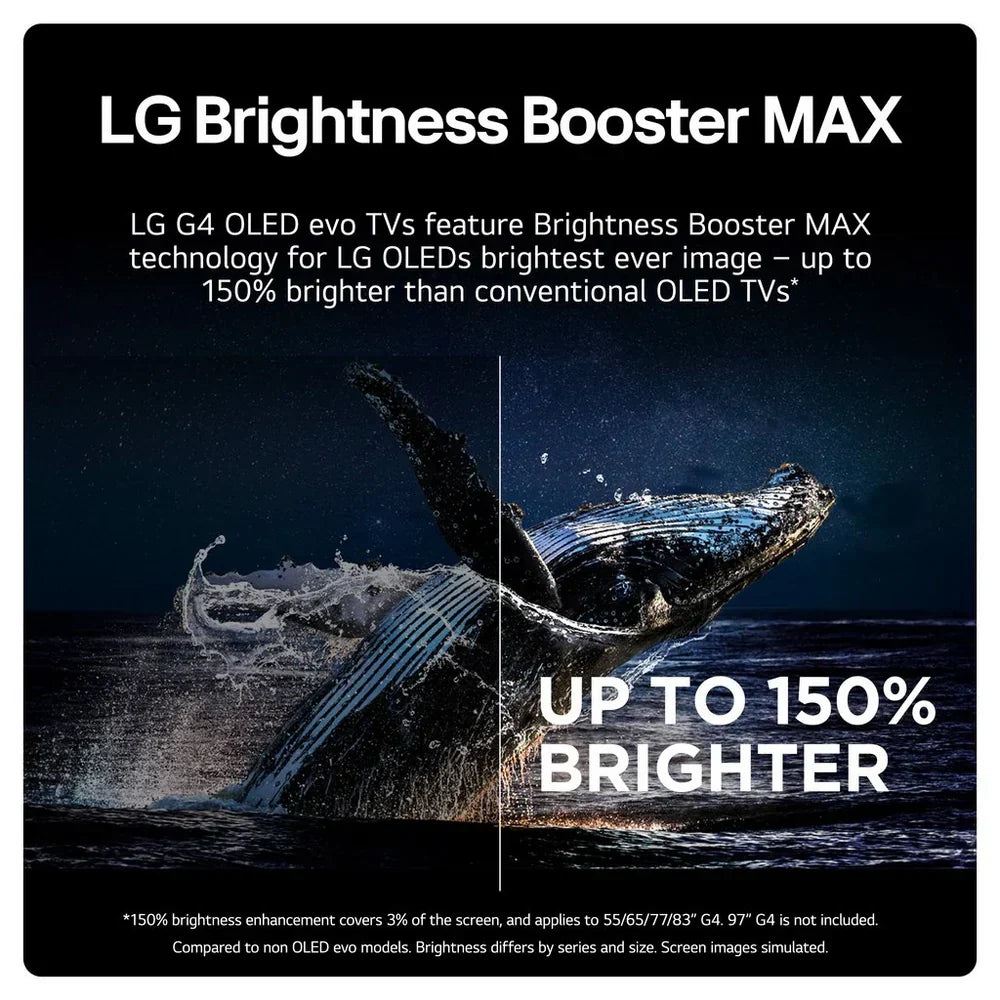 LG OLED55G45LW 55 Inch evo G4 OLED 4K UHD HDR Smart TV 2024