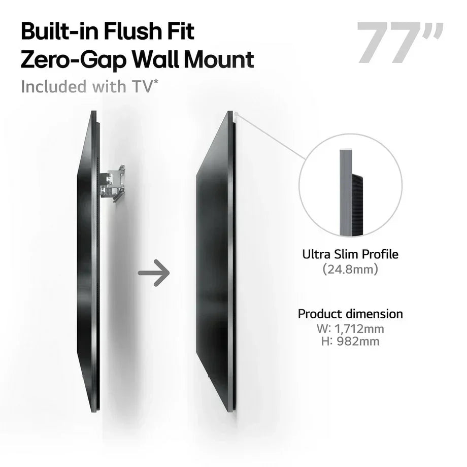 LG OLED77G54LW 77 Inch OLED evo AI G5 OLEDG54LW 4K Ultra HD HDR Smart TV 2025 - Wall mount version