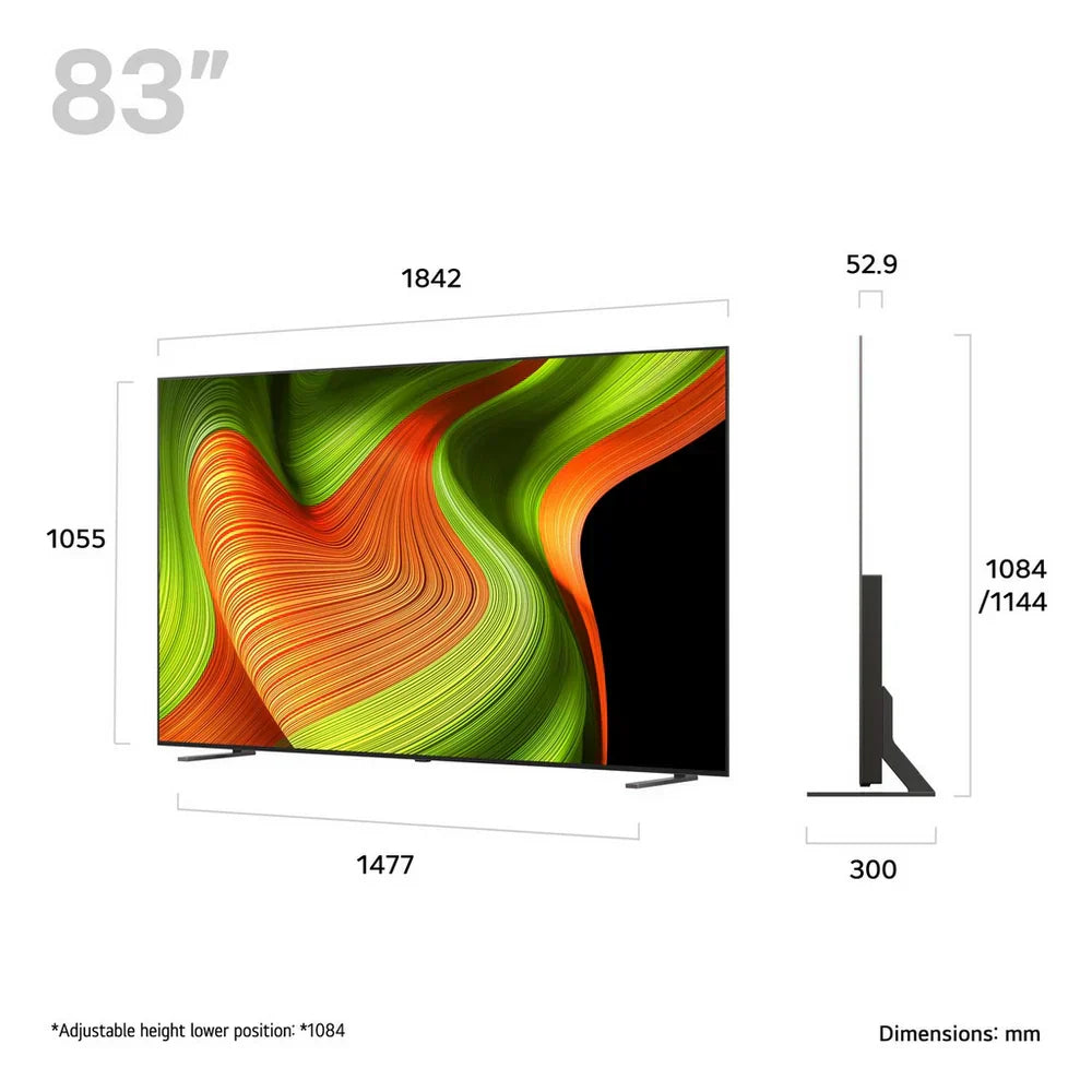 LG OLED83B56LA 83 Inch OLED AI B5 4K Ultra HD HDR Smart TV 2025