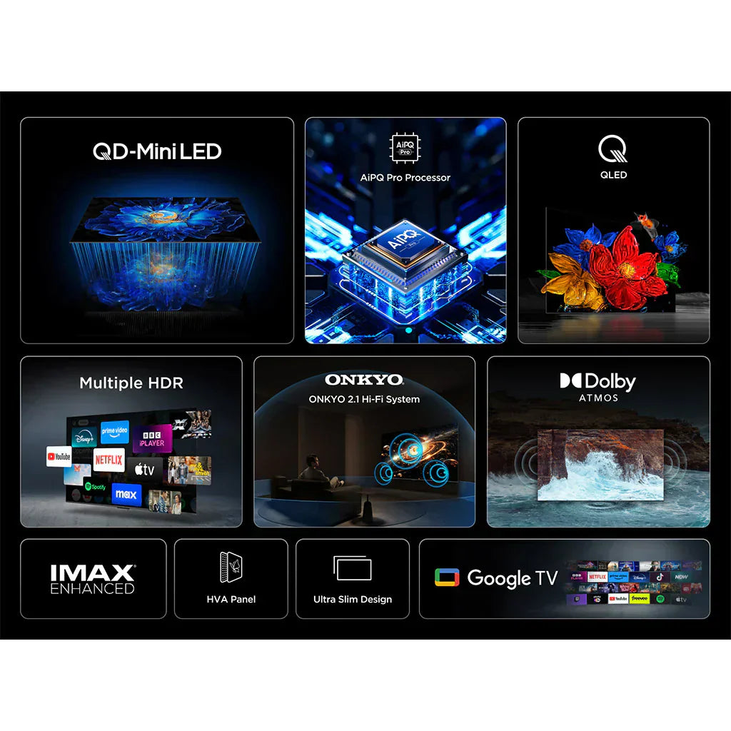 TCL 55C6KS-UK 55 Inch C6KS Premium 4K Ultra HD HDR QD-Mini LED Smart TV 2025