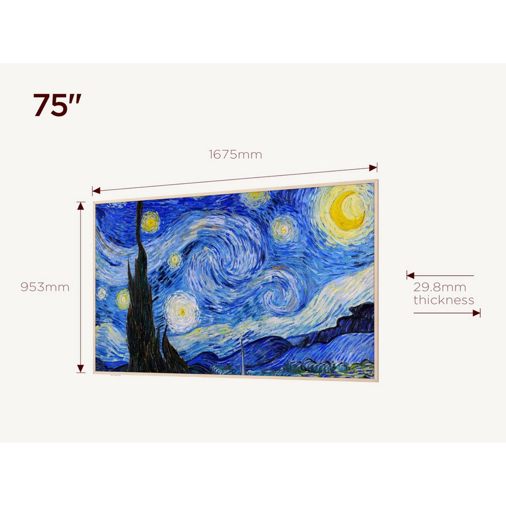 TCL 75A300W-UK 75 Inch NXTVISION A300W 4K Ultra HD QLED PRO HDR Google Frame TV 2025